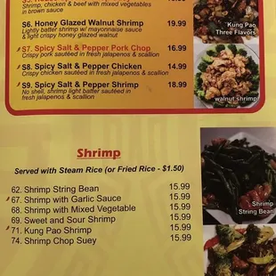 As of 10/13/22, Menu, page 3