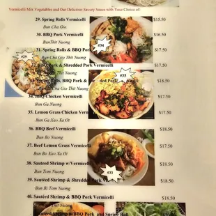 menu, nachos