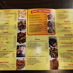 Updated menu as of 2/15/22