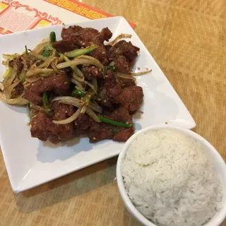 Salt and Pepper Pork Chop Lunch