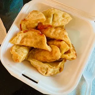pot stickers. (fried and crispy)