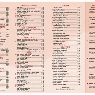 Official Golden phoenix Menu(05/22