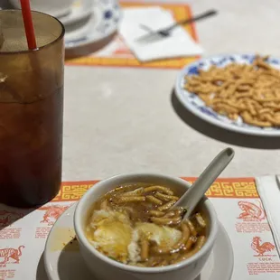 52. Egg Flower Soup &amp; most refreshing In-House made Iced Tea
