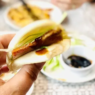 Peking Duck stuffed bao. HNYE
