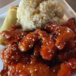 Sesame chicken lunch special