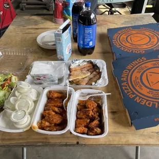 The Golden Pizza Spread