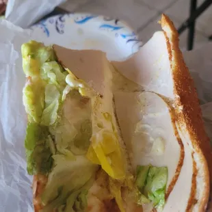Plain turkey grinder.