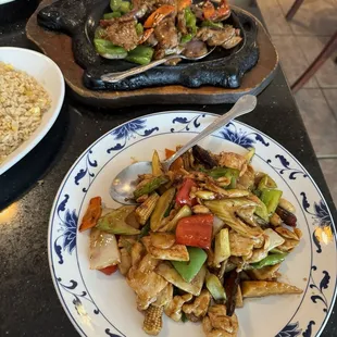 Kung Pao Chicken &amp; Sizzling Beef Tenderloin w/Black Pepper