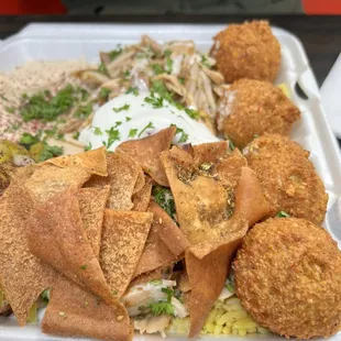 a plate of food on a table