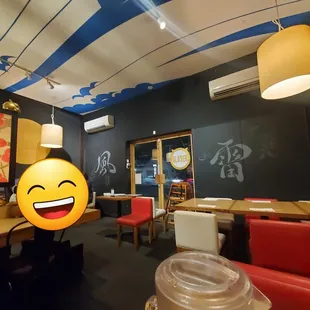 Seating by the door.