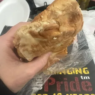 Rolls out of the plastic bag that had actual I don&apos;t even know what.