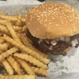 The burger was super good