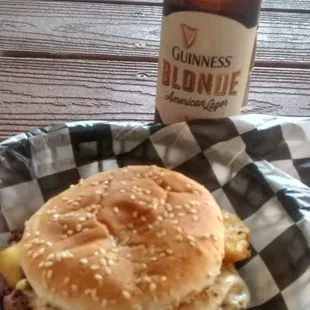 The best &quot;hangover&quot; burger with egg, hashbrown, bacon, and cheese :)