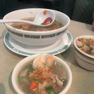 Sizzling rice soup