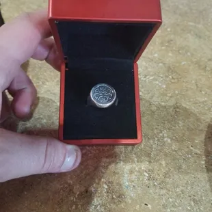 Silver ring and complimentary case!