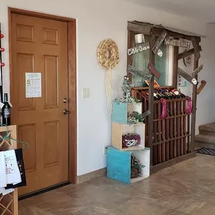 a kitchen and dining area