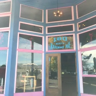 the front of the restaurant