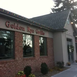 the front of the restaurant