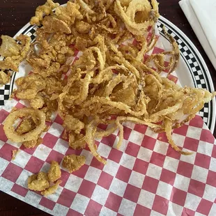 Expensive onion strings, but tasty