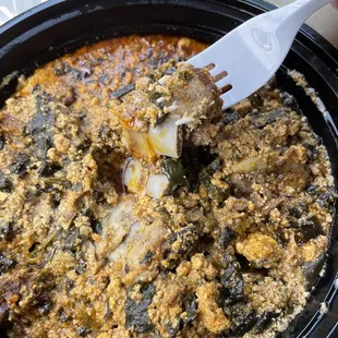 Goat Meat in Egusi Soup