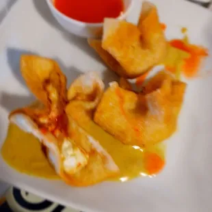 Cheese wontons , a sheer delight