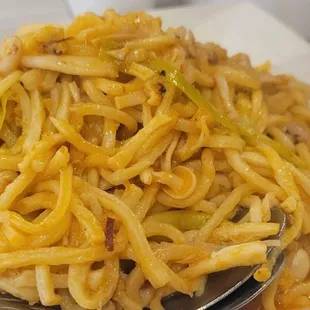 Braised noodles with crab meat.  I don&apos;t  see or taste the crab. $19.75 - I don&apos;t recommend this one.
