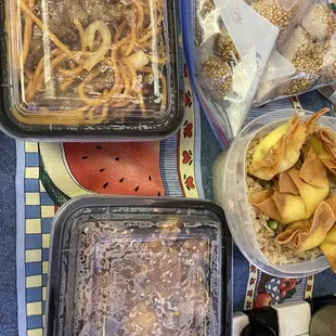 Beef Lo Mein 7. Sesame Chicken with fried rice 8 Fried Cheese Wonton  10 Sesame Balls