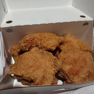 The fried chicken is surprisingly good and a bargain for its quality.