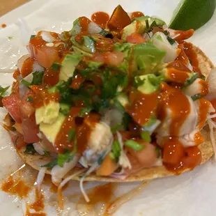 Tostada de ceviche! A MUST!!