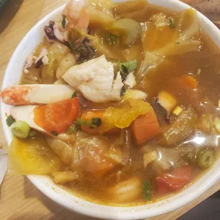 Caldo de Mariscos (shrimp, crab, octopus, fish)