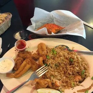 Loved the shrimp in the fried rice. Oysters and shrimp were fresh and good.