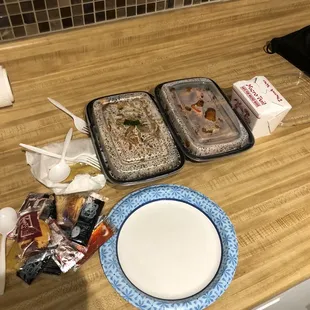 Food that I ordered from Spicy Asian after I ordered food from this place. See what they did there? fork, plate &amp; spoon. What a concept.