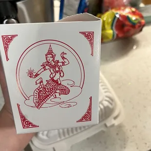 a person holding a card