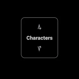characters on the screen