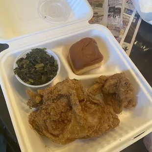 2 piece with collard greens