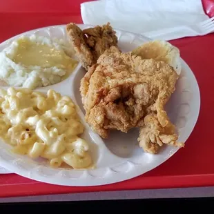 2pc fried chicken dinner