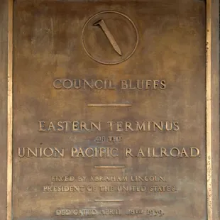 Monument plaque.