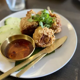 Appetizer: Crab Rolls = $16