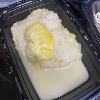 Sweet sticky rice with durian