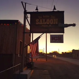 the sun setting in the background