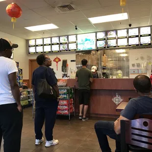 Folks in line.