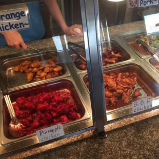 a variety of food items