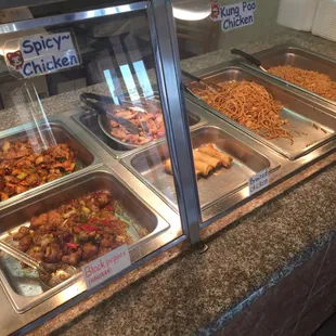chicken wings and fried chicken, interior