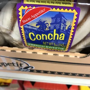 a package of concha doughnuts