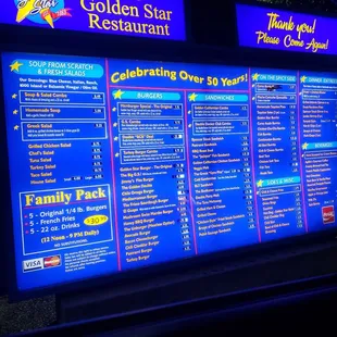 Menu drive thru