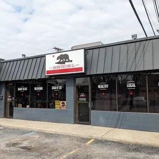 the front of the restaurant