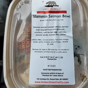 Slammin Salmon Bowl