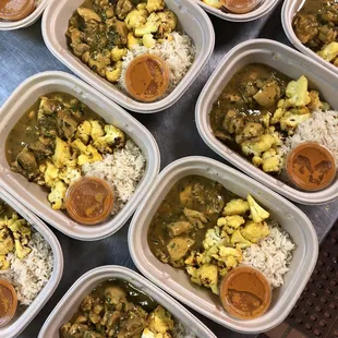 Indian Chicken Curry, Basmati Rice, Turmeric Cauliflower