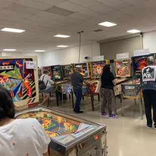 vintage machines in first building