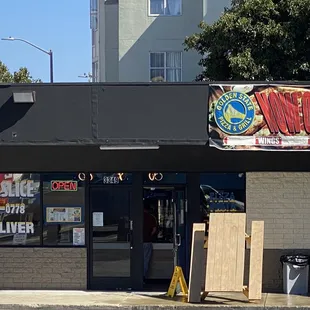 the front of the restaurant